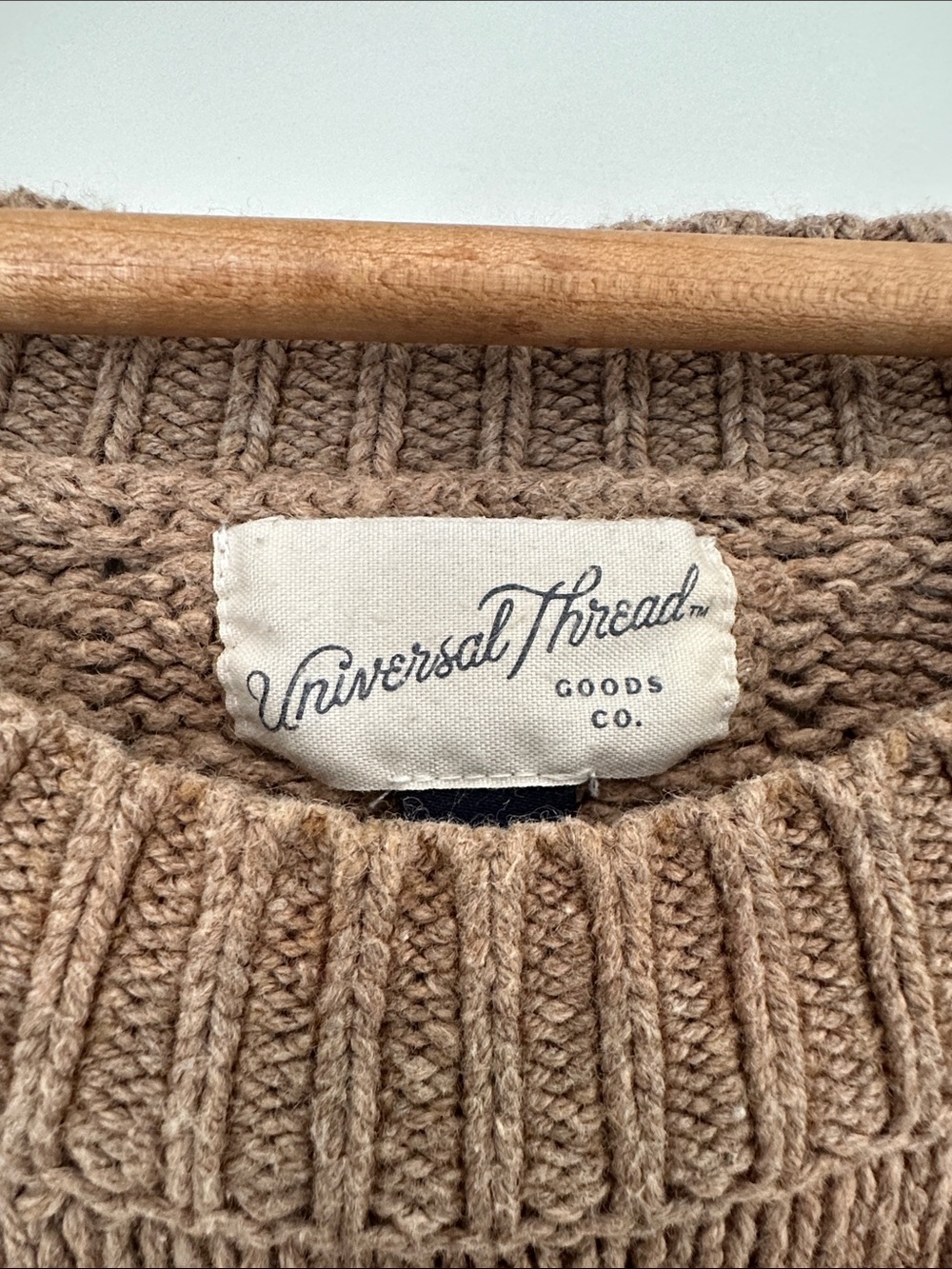 Universal Thread Cable Knit Crewneck Sweater in Brown - Picture 2 of 6